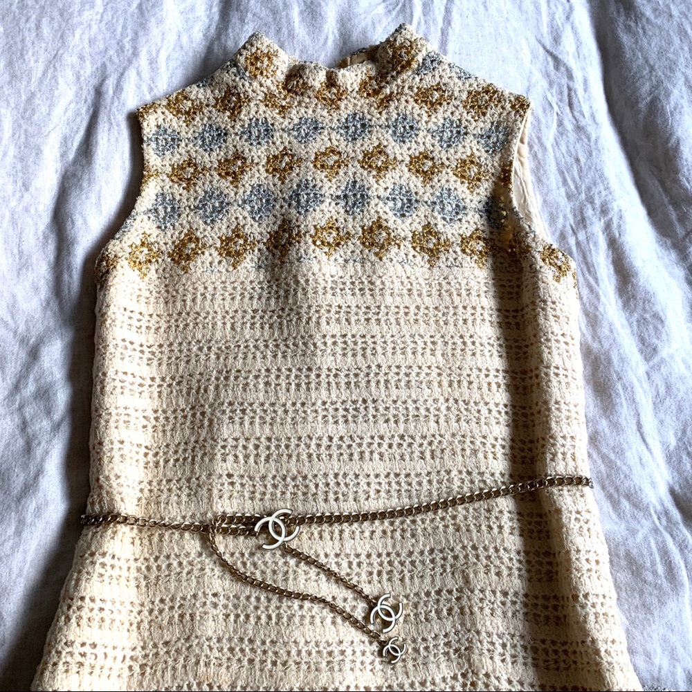 Beautiful Vintage Dress + Jacket Sz S - Picture 2 of 8